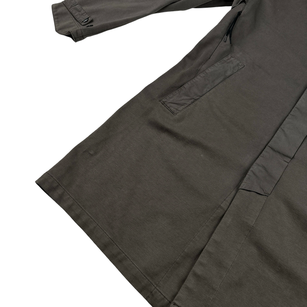 Stone Island 2012 Brown Cotton Resin Coated Shadow Project Trench - XL