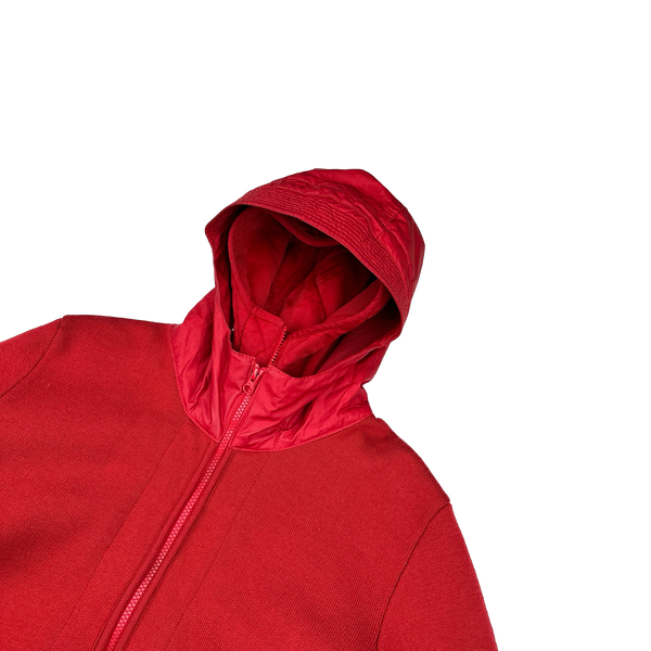 Stone Island 2013 Red Ghost Piece Mussola Gommta Hood Wool Dutch Rope Jacket - Large
