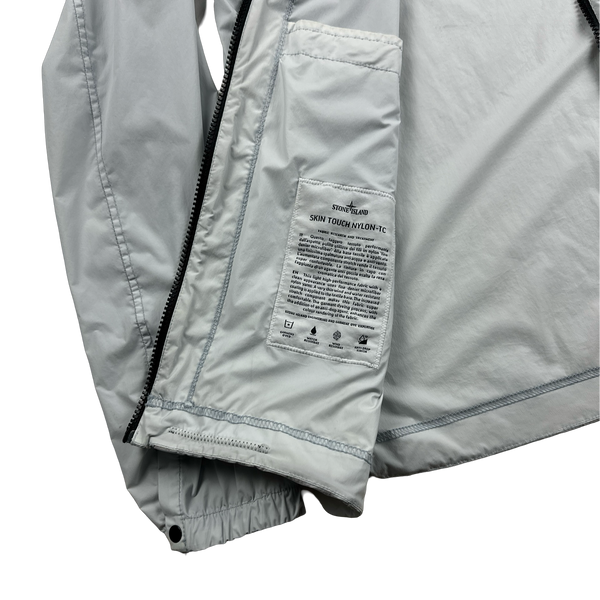 Stone Island 2020 Light Blue Skin Touch Nylon Hooded Jacket - Small