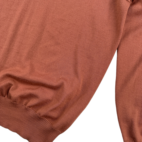 Stone Island 2020 Terracotta Crewneck Wool Knit Jumper - Medium