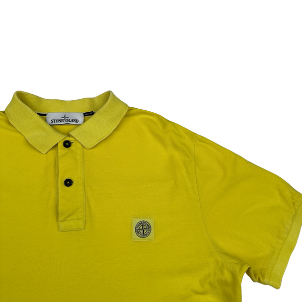 Stone Island 2016 Yellow Slim Fit Polo Shirt - XXL