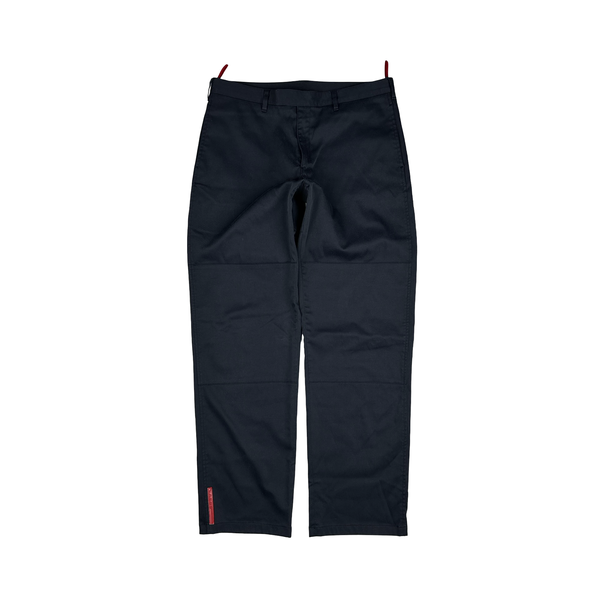 Prada Sport Archive Red Tab Cotton Relaxed Fit Trousers - 34"