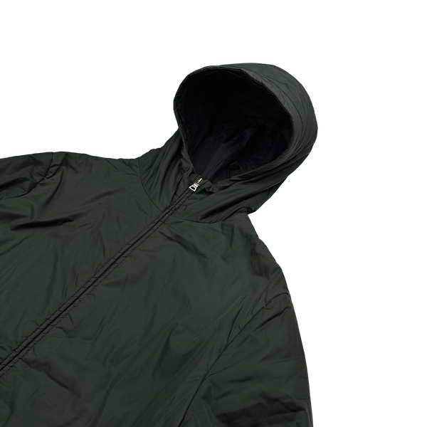 Prada Dark Green Nylon Padded Long Jacket - XXL