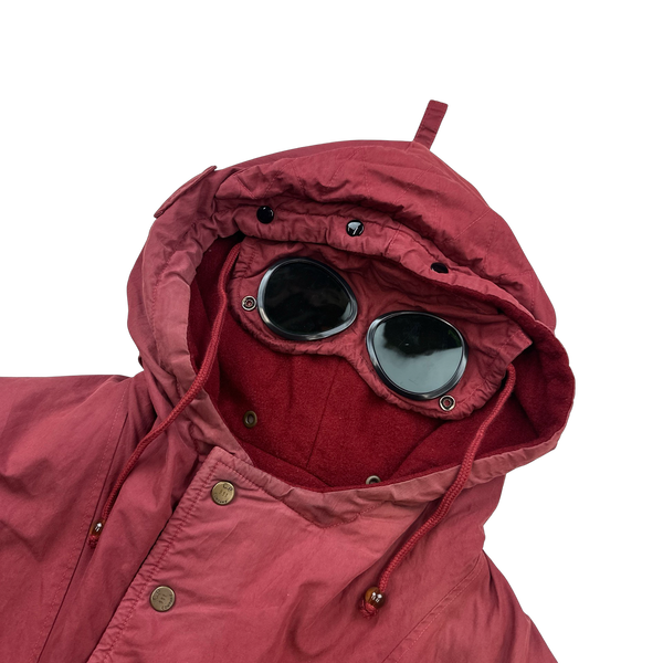 CP Company Red Fleece Lined Ideas From Massimo Osti Green Lens Goggle Jacket - 3XL