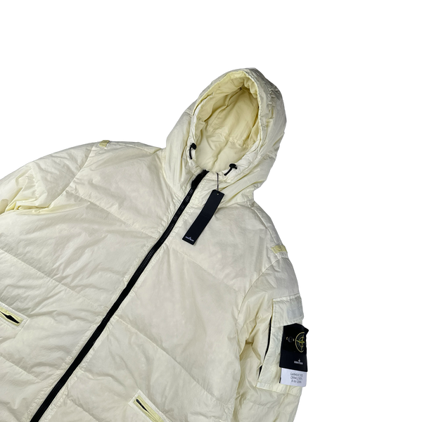 Stone Island 2022 Yellow Crinkle R-NY Down Puffer Jacket - 3XL