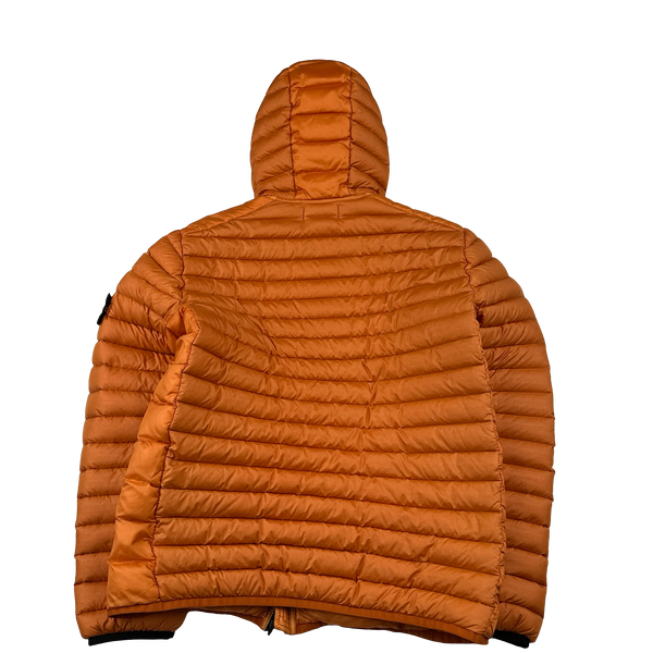 Stone Island 2023 Orange Loom Woven Down Puffer Jacket - Small