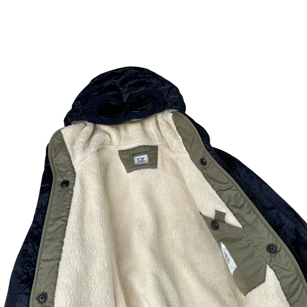 CP Company Navy Kan D Sherling Lined Goggle Jacket - XL