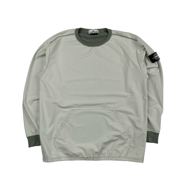 Stone Island 2019 Khaki Plated Reflective Crewneck Pullover - XL