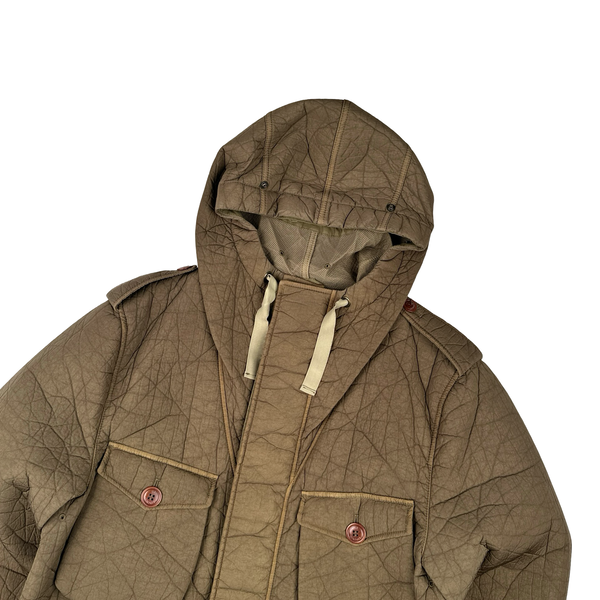 CP Company Beige MTP Liner Hooded Multi Pocket Jacket