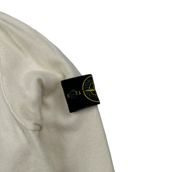 Stone Island 2019 Cream Wool Crewneck Jumper - Small