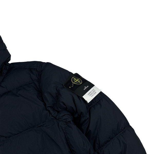 Stone Island 2024 Navy Crinkle R-NY Down Puffer Jacket - XL, XXL
