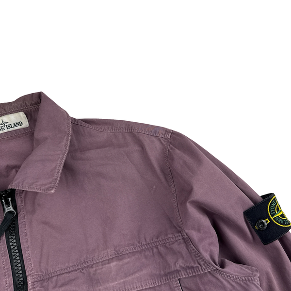 Stone Island 2020 Purple Zipped Overshirt - Large