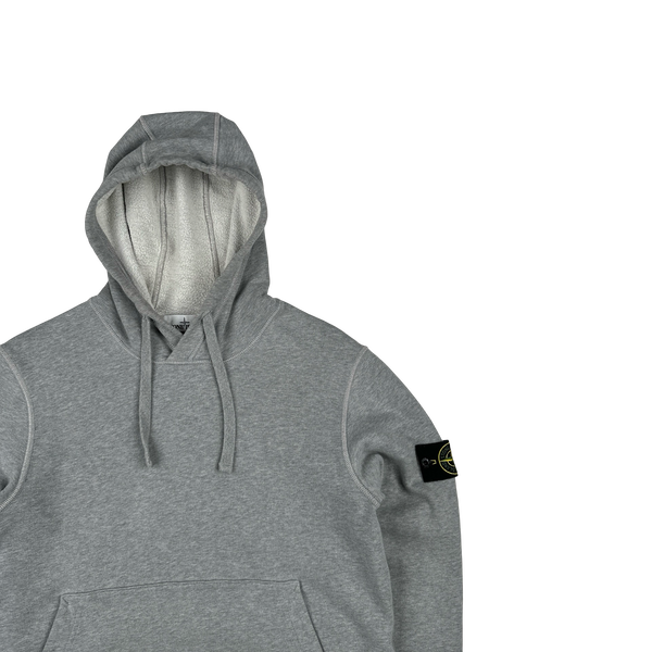 Stone Island 2020 Grey Cotton Pullover Hoodie - Small