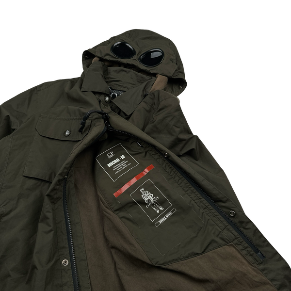 CP Company Khaki Micro M Goggle Jacket - Large
