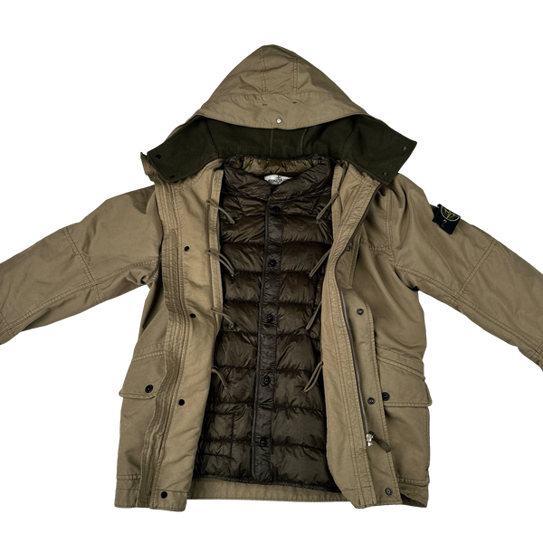 Stone Island 2015 Brown  David TC Dutch Rope Down Lined Winter Jacket - Medium