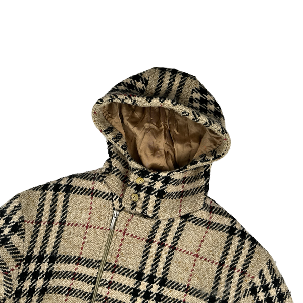 Burberry Archive 2008 Checked Wool Hooded Duffle Coat - Large