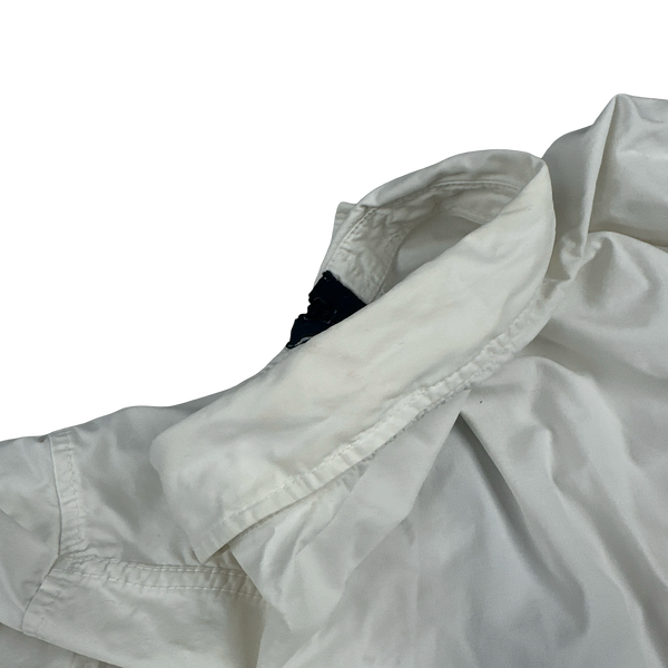 Stone Island 2018 White Cotton Zipped Overshirt - Medium