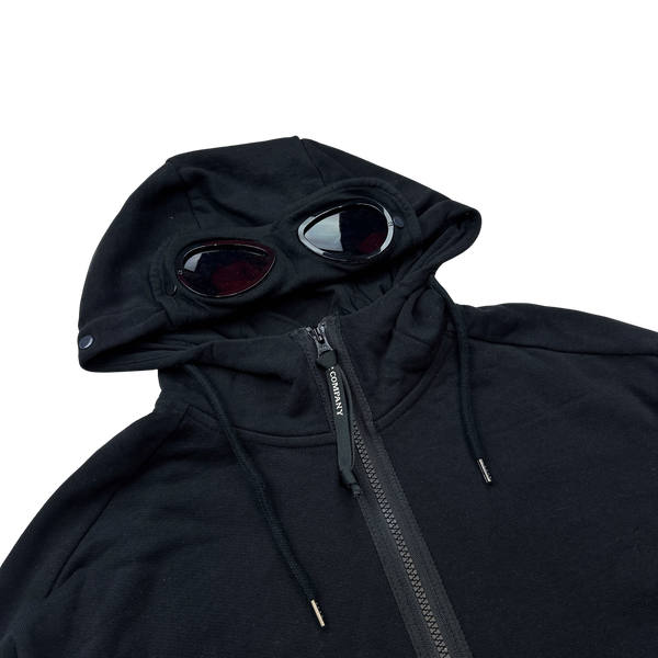 CP Company Black Cotton Goggle Hoodie - XS