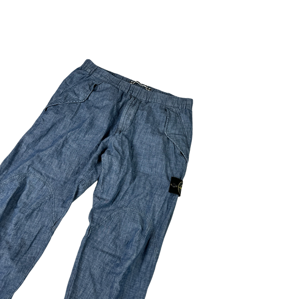 Stone Island 2018 Indigo Cotton RE Fit Cargos - 32"
