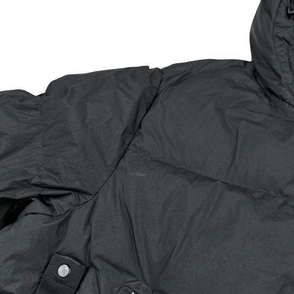 Stone Island 2021 Black Crinkle NY Down Puffer Jacket - Medium