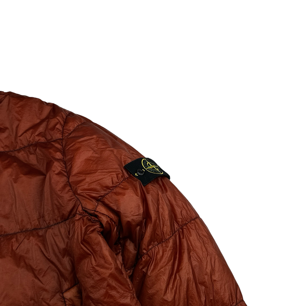 Stone Island 2013 Burnt Orange Garment Dyed Puffer Jacket - 3XL