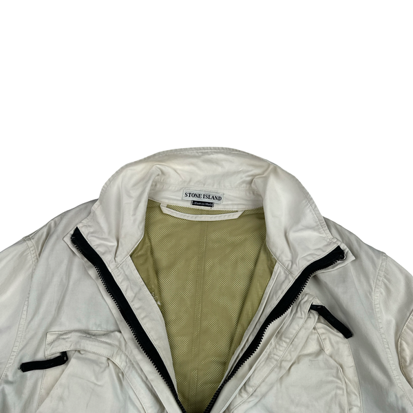 Stone Island 1998 Vintage Cotton Multi Pocket Green Edge Jacket - XL