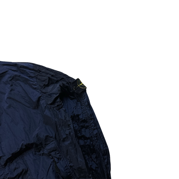 Stone Island 2018 Navy Nylon Metal Watro Hooded Jacket - Large