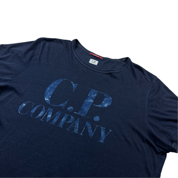 CP Company Navy Cotton Spellout Short Sleeve T Shirt - XL