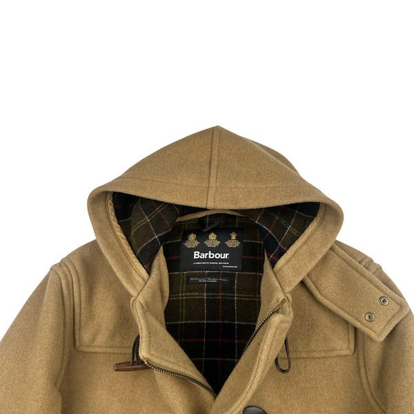 Barbour Cashmere Blend Tartan Lined Duffle Coat - Medium