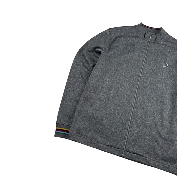 Fred Perry Bradley Wiggins Grey Zipped Track Jacket  - Large