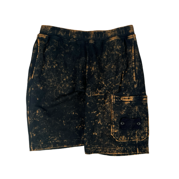 Stone Island OVD camo Black Cotton Shorts - Large