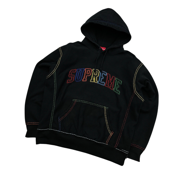 Supreme Rainbow Thick Stitch Hoodie - Medium