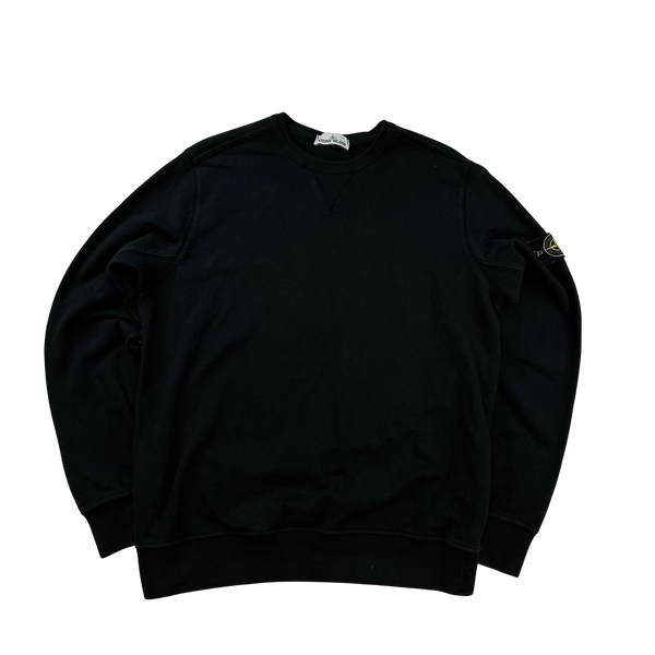 Stone Island 2018 Black Cotton Crewneck Sweatshirt - XL