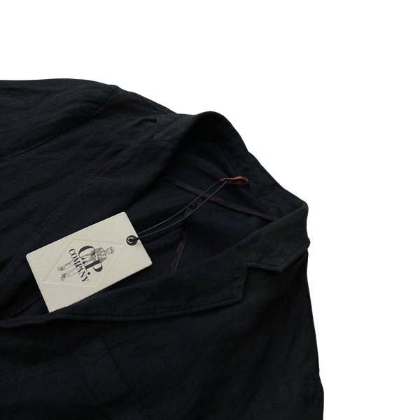CP Company Navy Lightweight Linen Blazer - XL