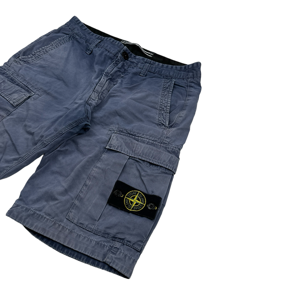 Stone Island 2018 Light Blue Cargo Shorts - 30"