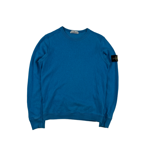 Stone Island 2018 Blue Cotton Crewneck Sweatshirt - Small