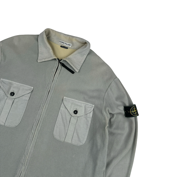 Stone Island SS2000 Vintage Ribbed Cotton Overshirt - Large