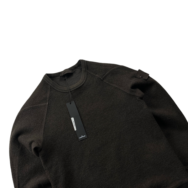 Stone Island 2020 Brown Ghost Crewneck Wool Jumper - Small