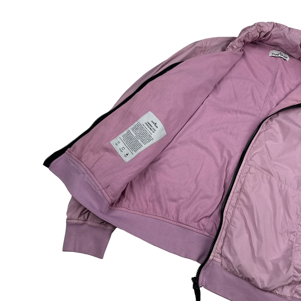 Stone Island 2020 Pink Crinkle Reps Bomber Jacket - Medium