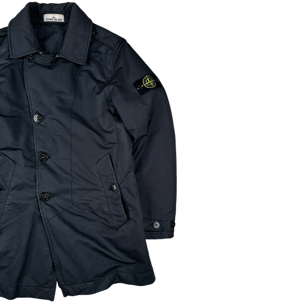 Stone Island 2017 Navy David TC Primaloft Lined Long Jacket - Medium