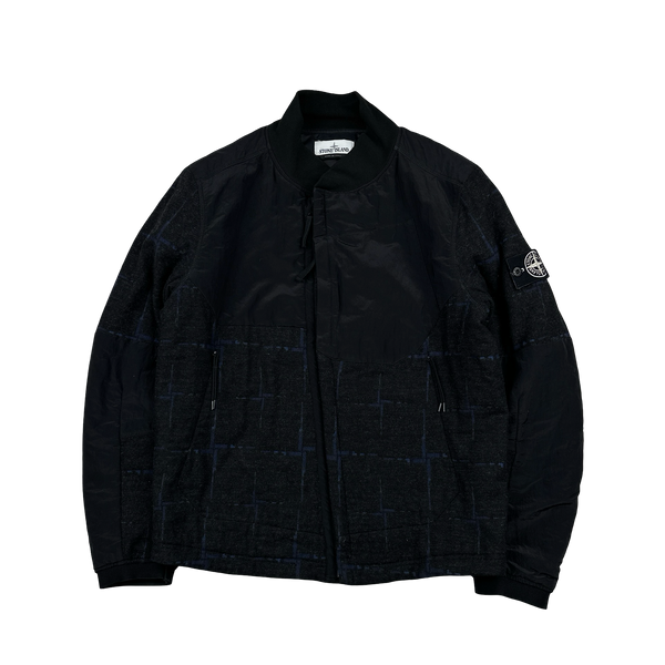 Stone Island 2016 House Check Dormeuil Cloth Nylon Metal Primaloft Bomber Jacket - Large