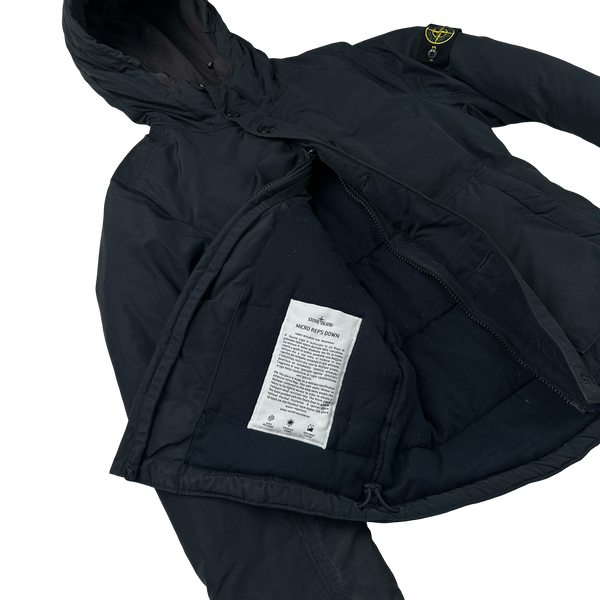 Stone Island 2014 Black Down Filled Micro Reps Jacket - Small