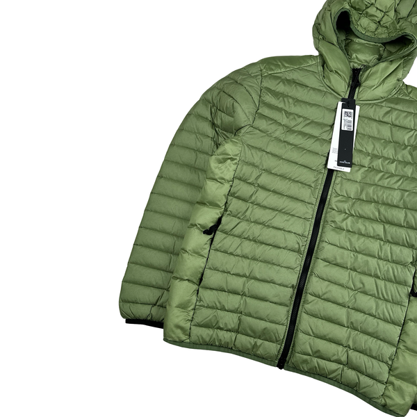 Stone Island 2023 Green Loom Woven Down Puffer Jacket - Medium