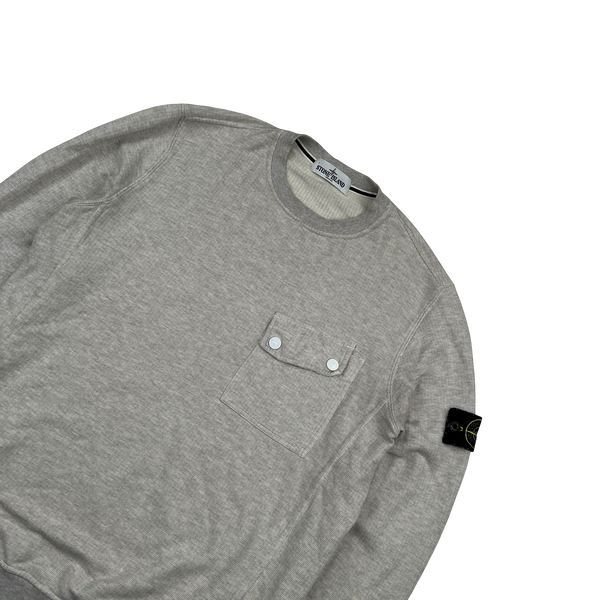 Stone Island 2013 Grey Cotton Marl Sweatshirt - Medium