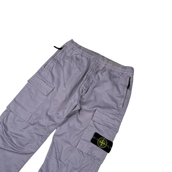 Stone Island 2023 RE-T Lilac Cargo Trousers - 32"