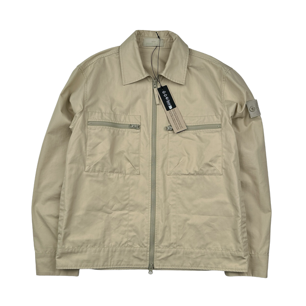 Stone Island 2024 Tan O-Ventile Ghost Piece Overshirt - Small