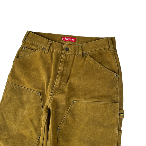 Supreme Sepia Brown Double Knee Carpenter Cargo Trousers - 32