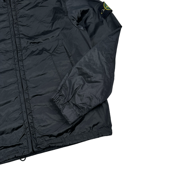 Stone Island 2007 Black Nylon Metal Hooded Jacket - Medium