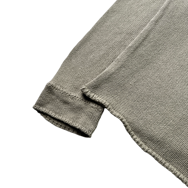 Stone Island Vintage Cotton Oatmeal Knitted Crewneck Jumper - XL