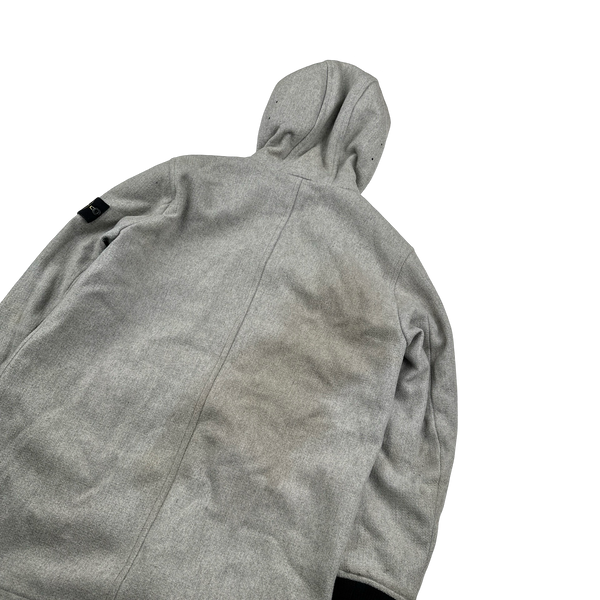 Stone Island 2017 Grey Panno Speciale Long Wool Jacket - Large